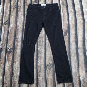 🎀5/$30 Mens Paper Denim & Cloth Distressed Black Jeans Size 32